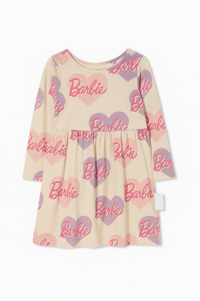 Barbie H&M Dress 4-6 years Cream, Pink, Purple