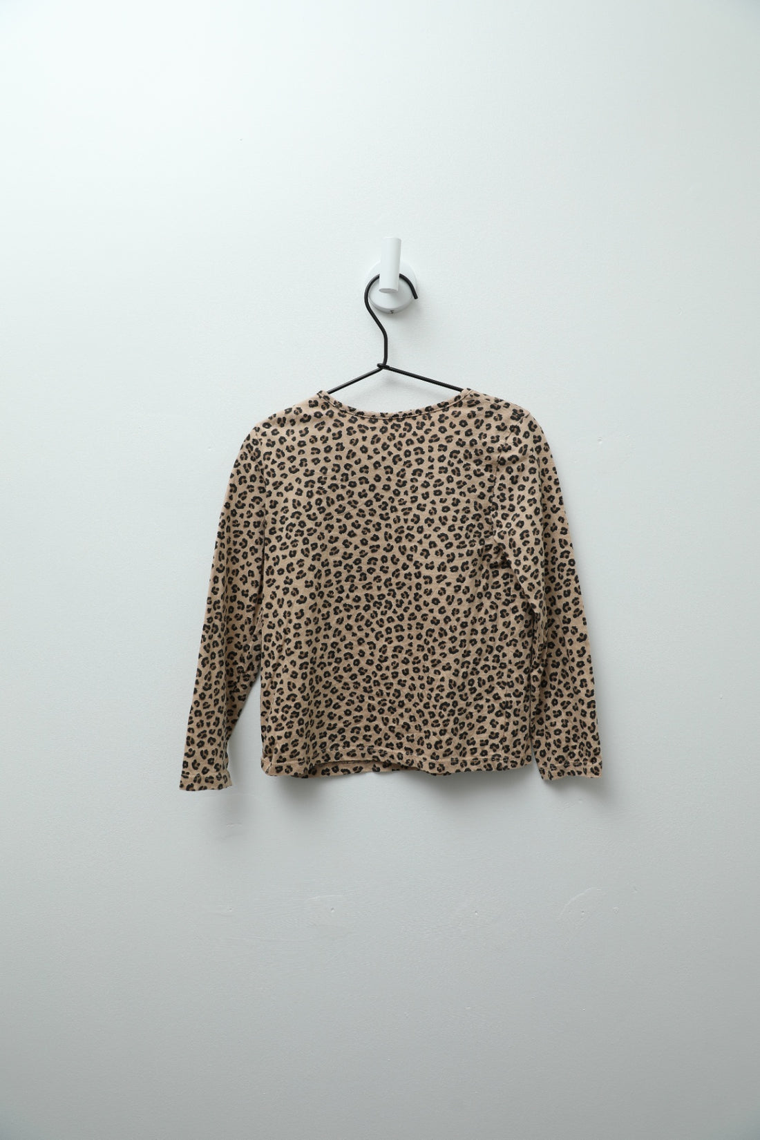H&M Top 4-6 years Beige with Black Leopard Print