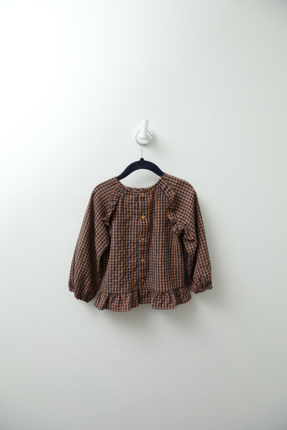 Zara Top 3-4 years Brown and black checkered