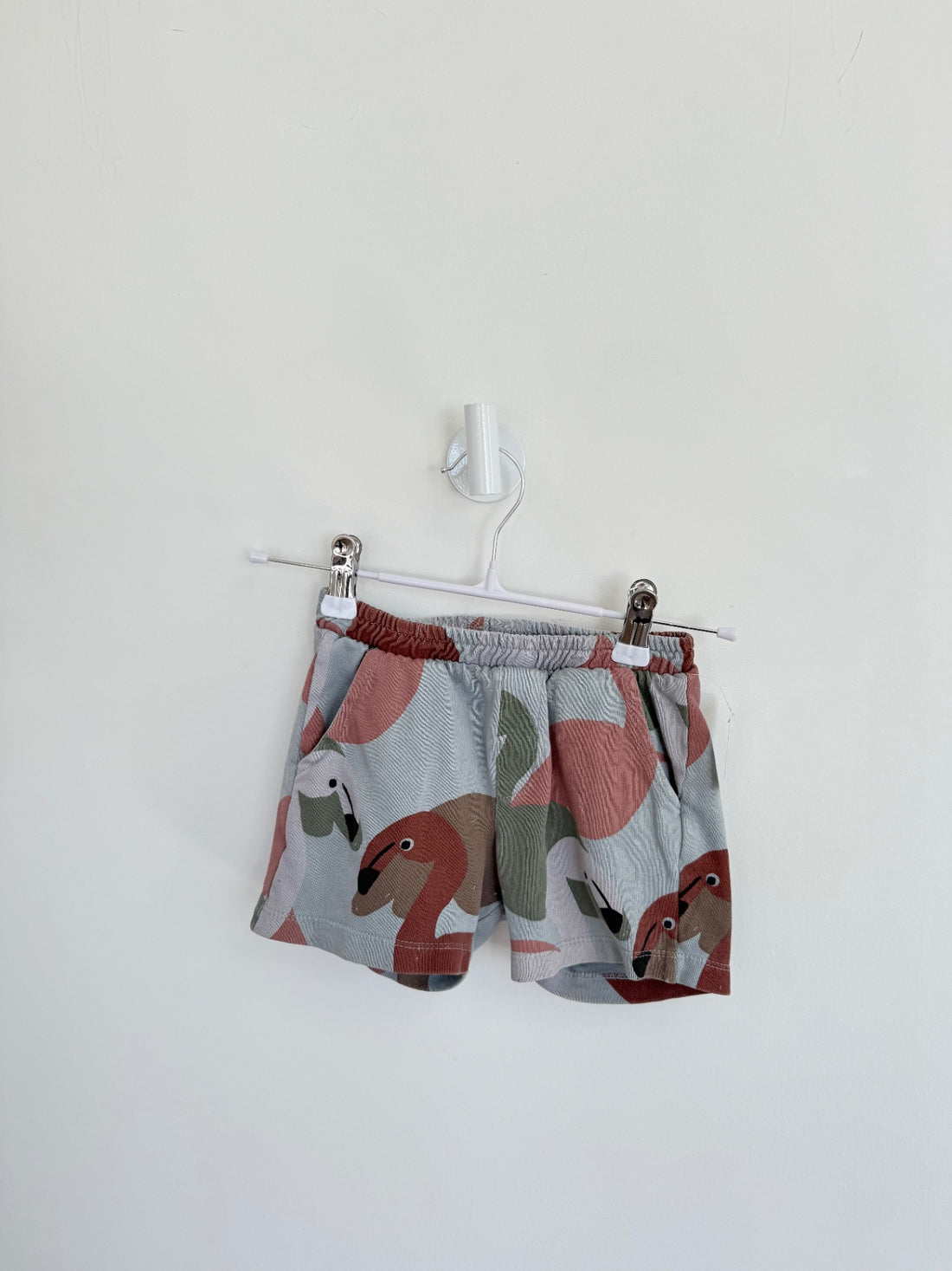 Zara Shorts 18-24 months Grey/Mauve Flamingo