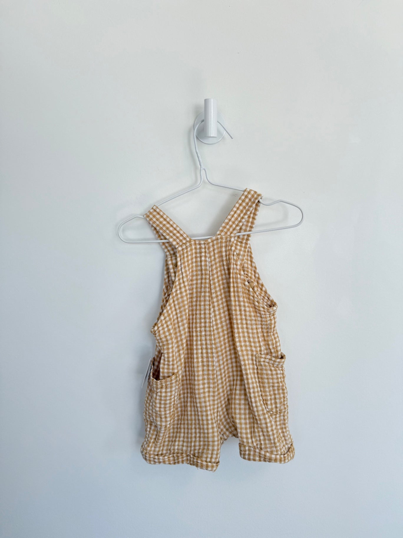 Little Planet Overalls 6 months Mustard check