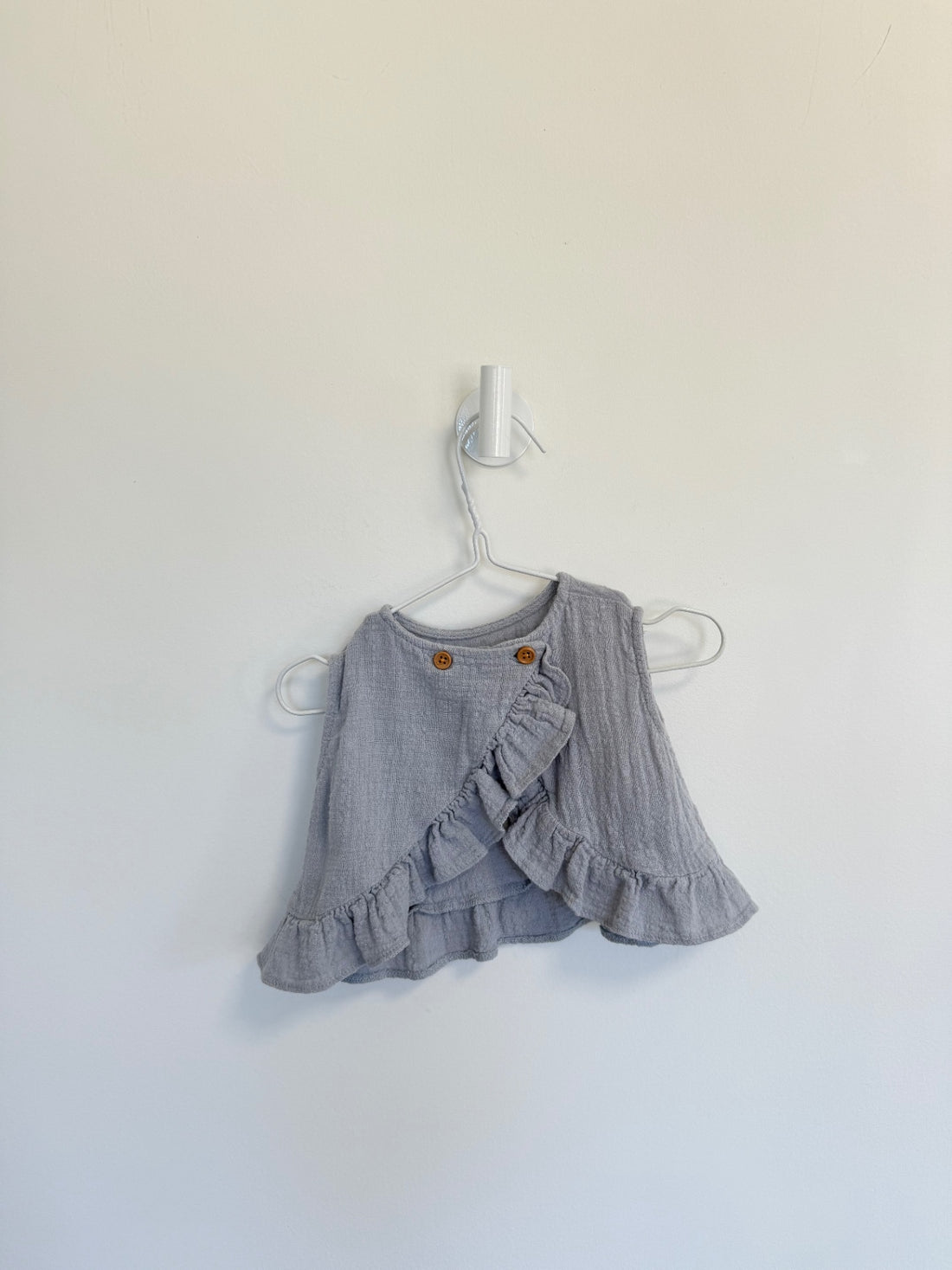 Vignette Top 3-6 months Light Blue