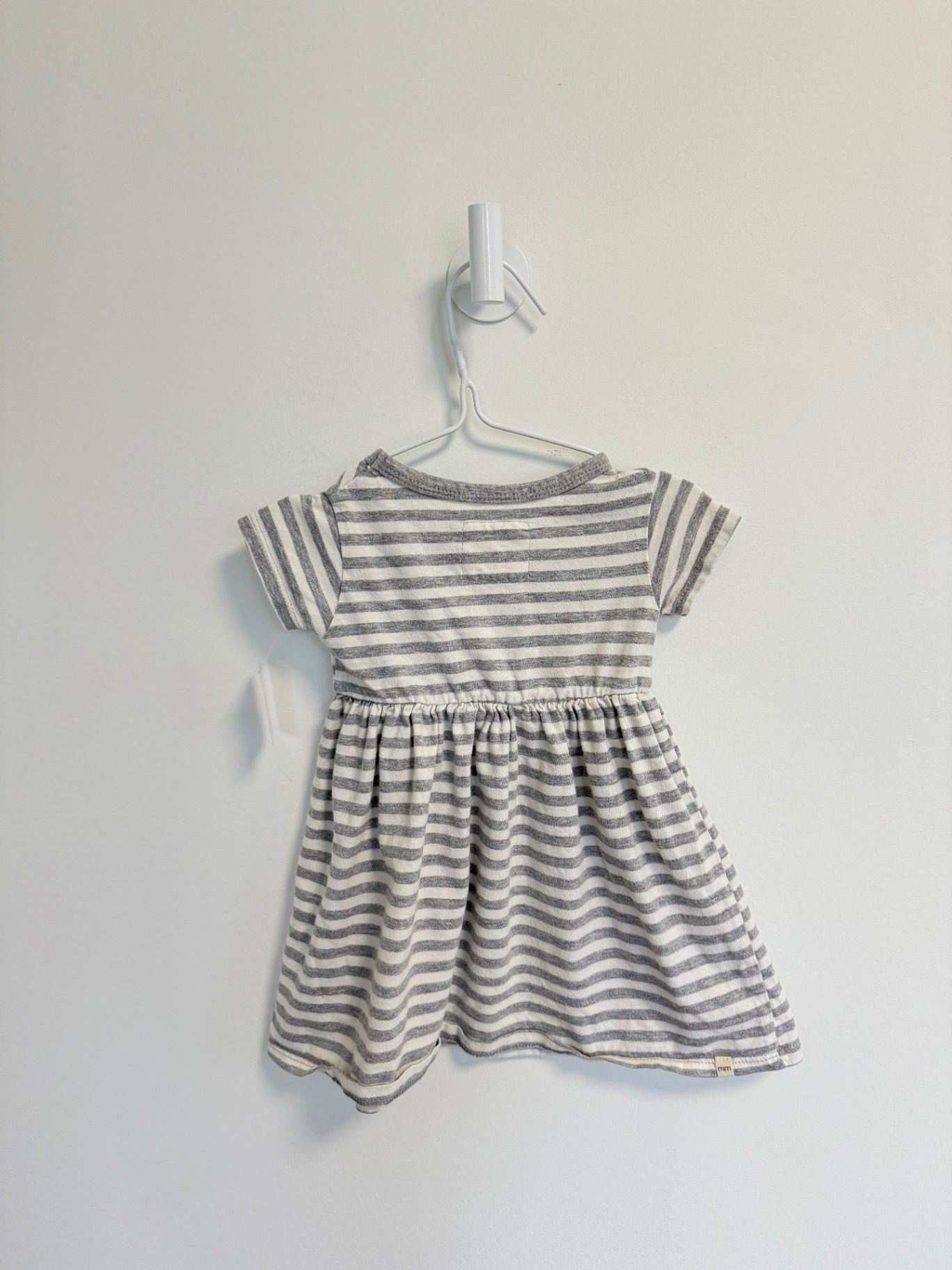 Mini Mioche Dress 3-6 months Grey/White stripe