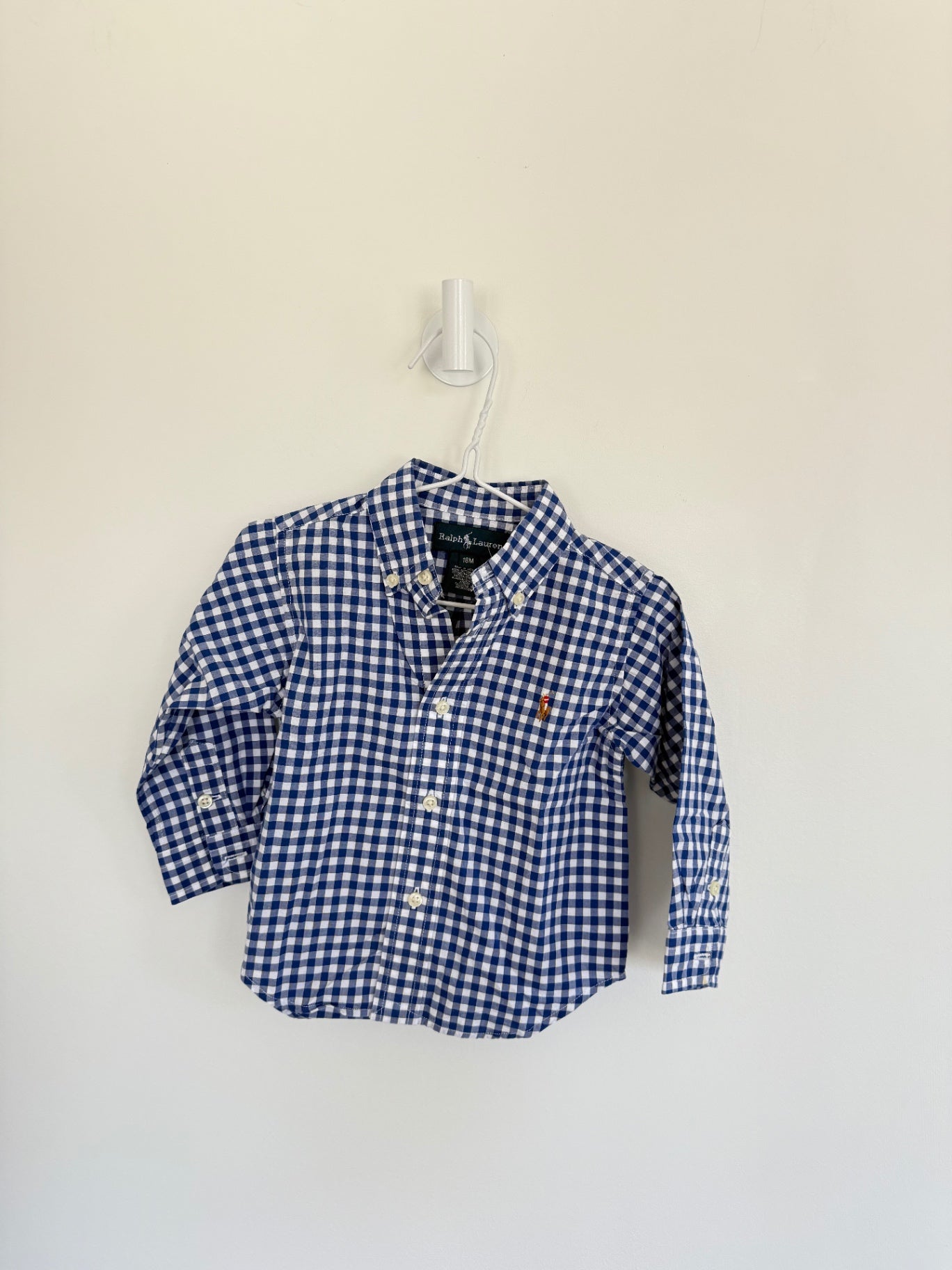 Ralph Lauren Shirt 18 months blue/white check