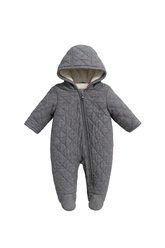 GAP Quilted Chambray Bear One-Piece 3-6 Months