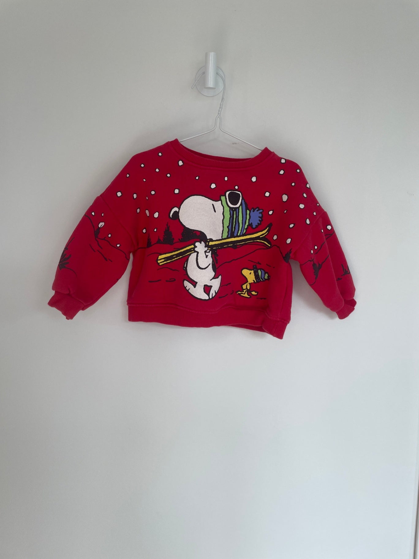 Zara x Peanuts Sweatshirt 18-24 months Red