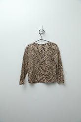 H&M Top 4-6 years Beige with Black Leopard Print