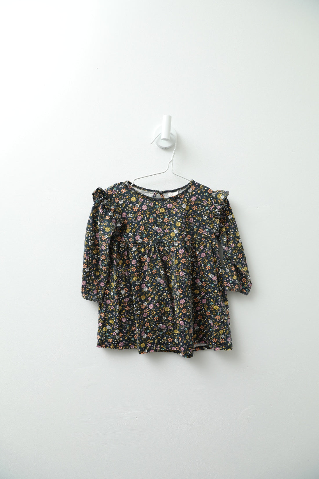 H & M Dress 9-12 months Navy floral