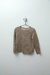 H&M Top 4-6 years Beige with Black Leopard Print
