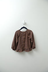 Zara Top 3-4 years Brown and black checkered