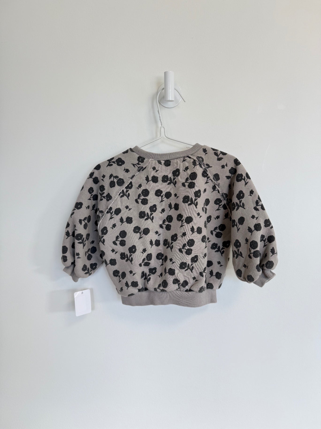 Zara Sweater 12-18 months Grey floral