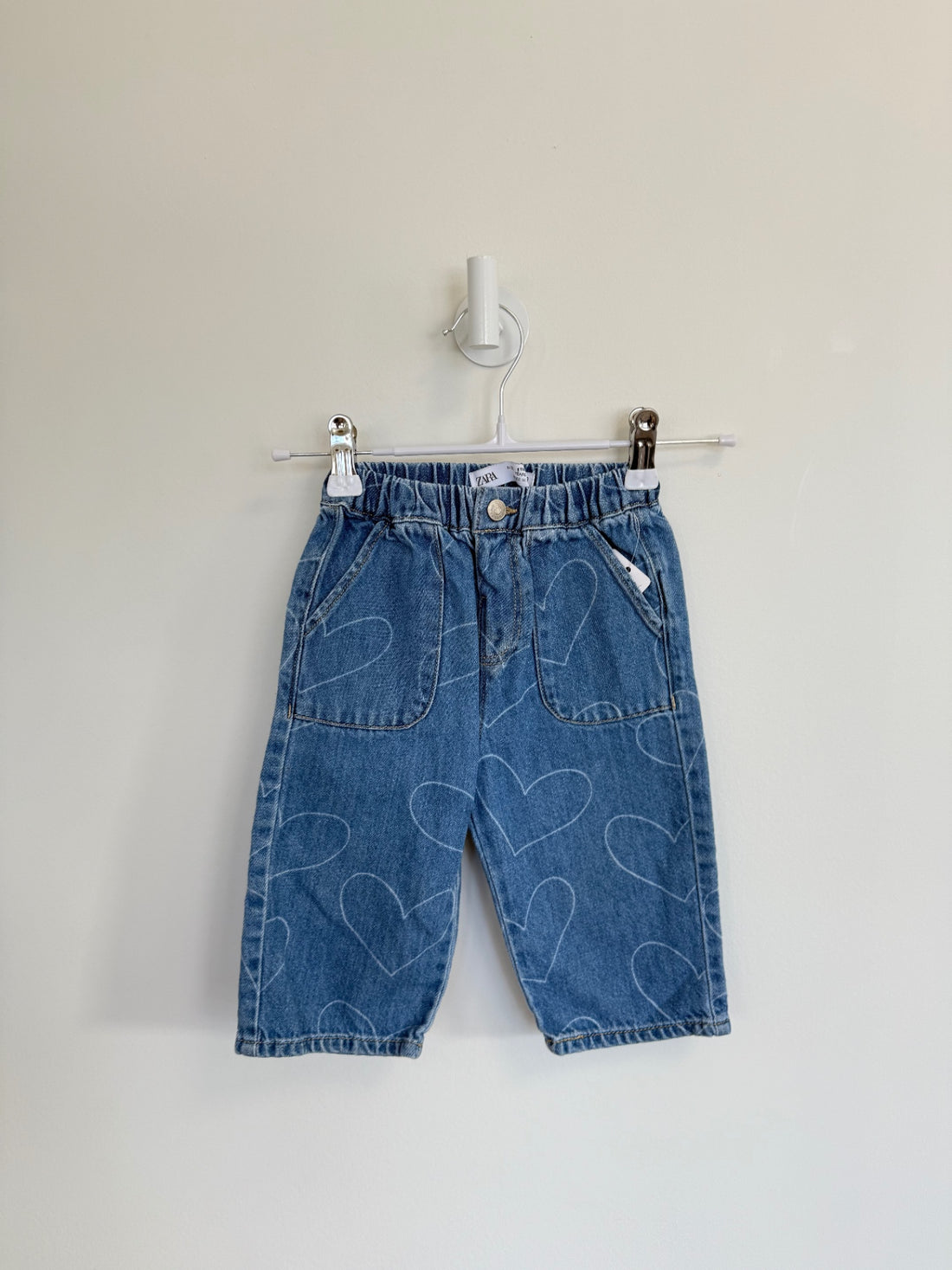 Zara Jeans 1-2 years Denim w/hearts