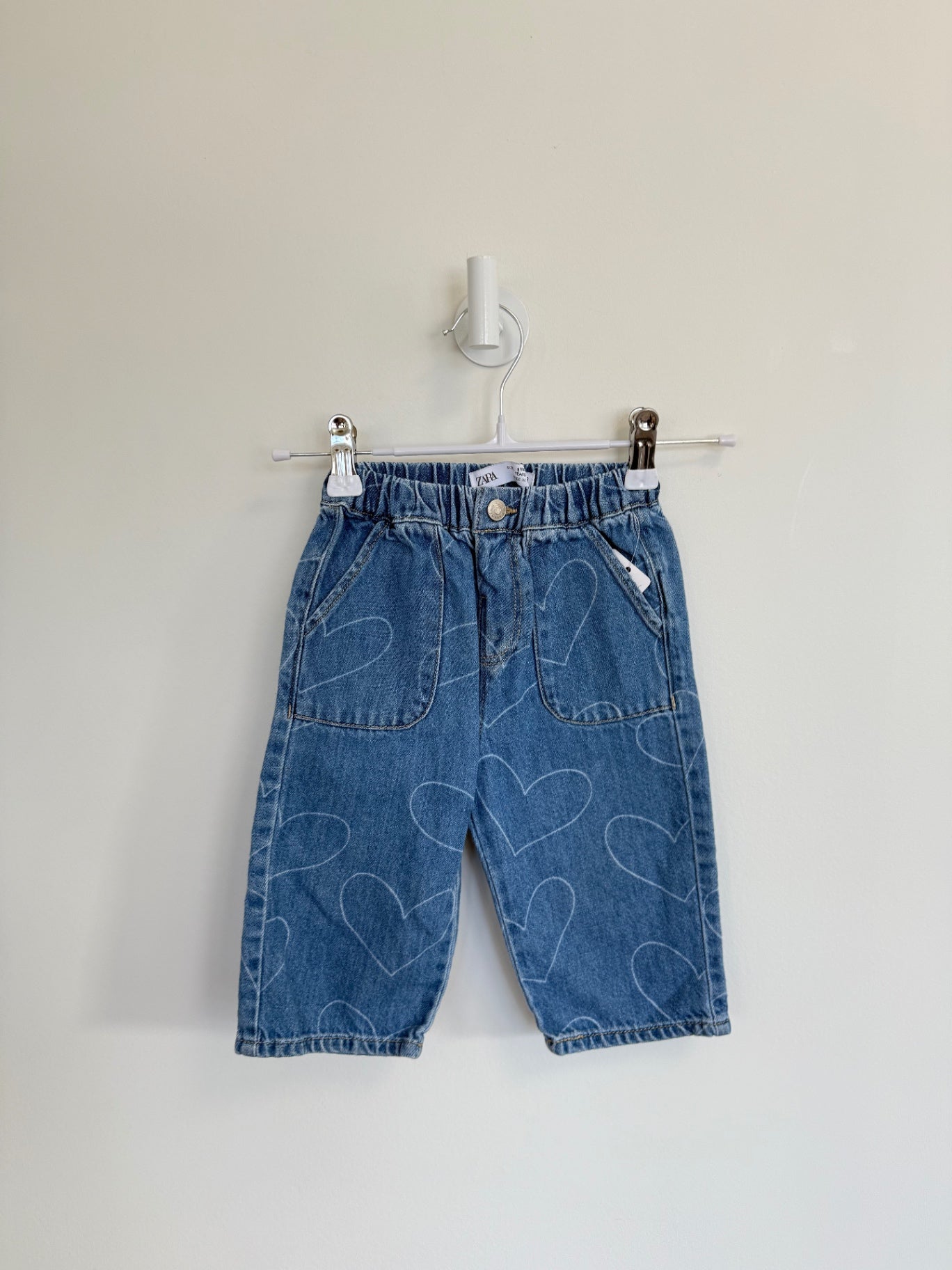 Zara Jeans 1-2 years Denim w/hearts