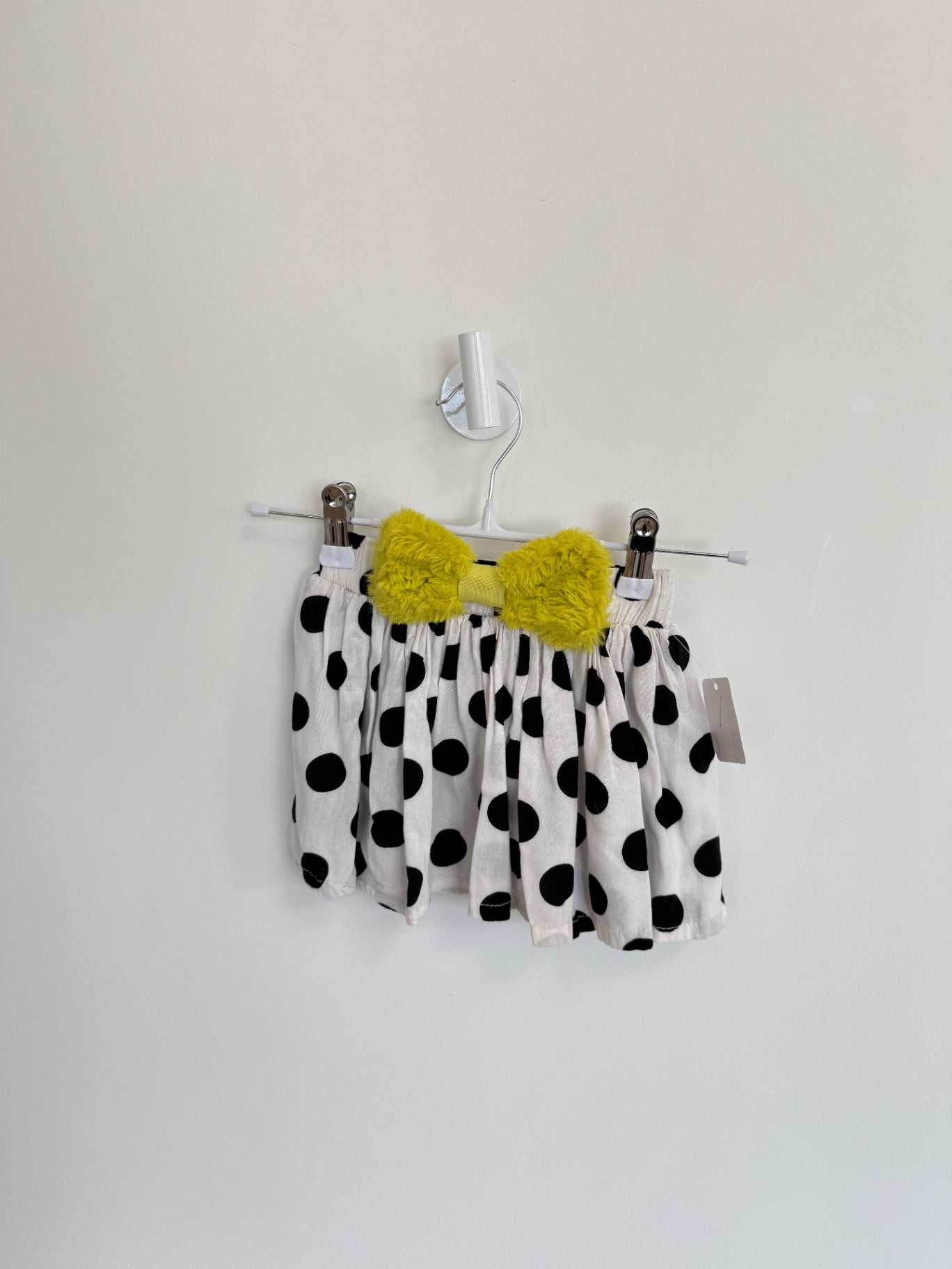 Wauwcapow-Copenhagen Skirt 1-2 years White + Black polkadot