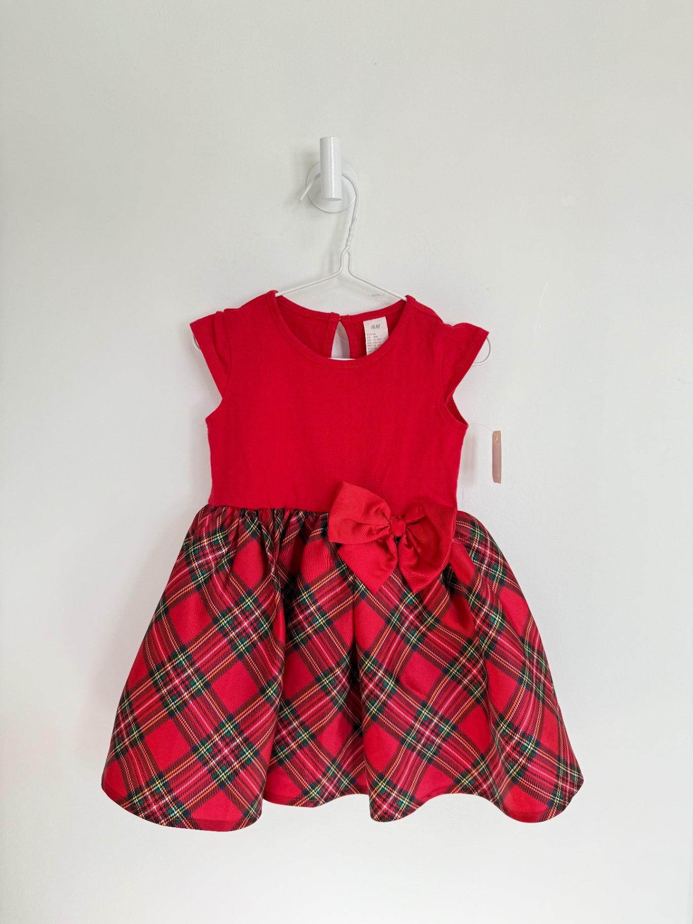 H&amp;M Dress 1.5-2 years Red w/ plaid