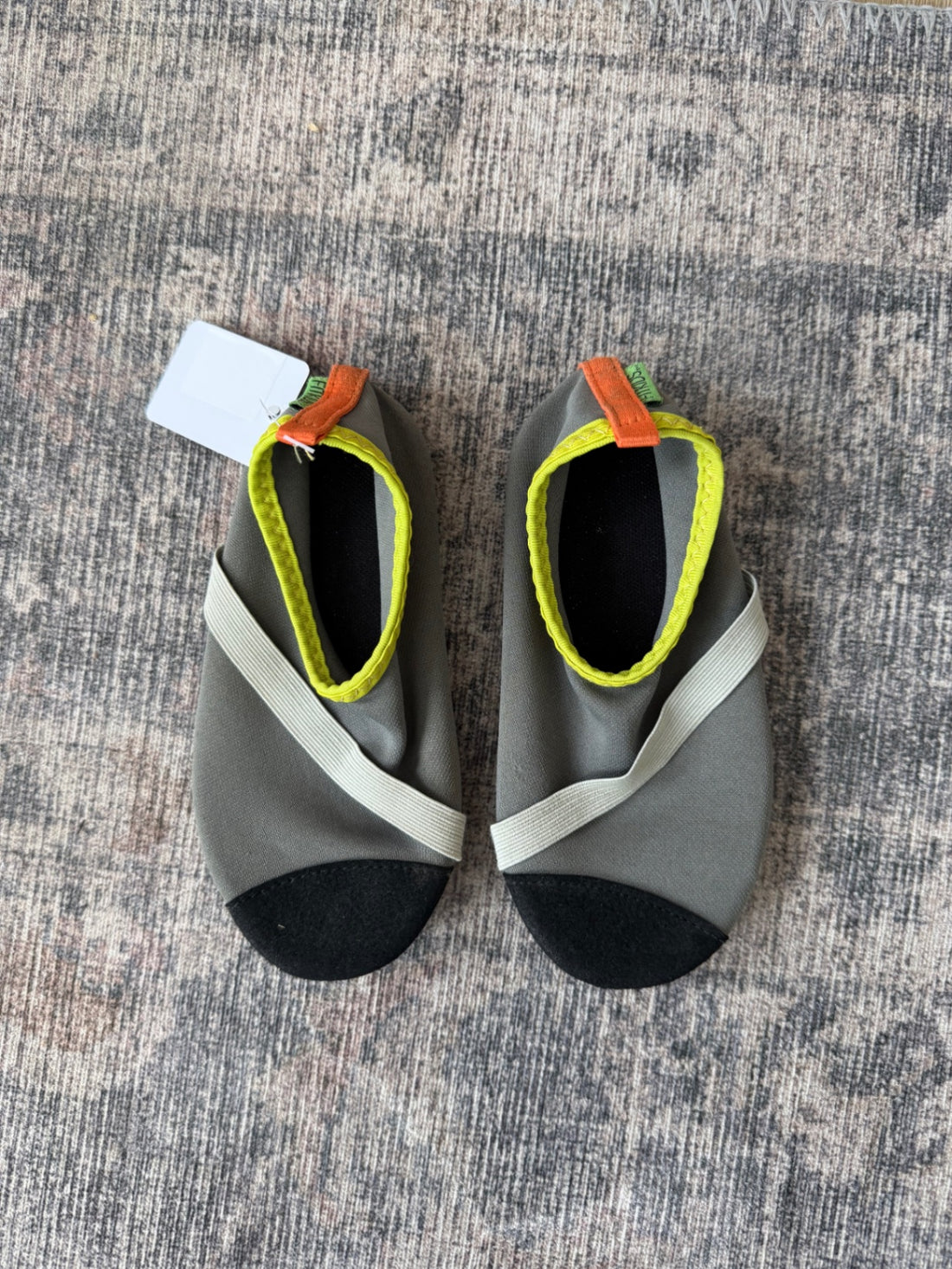 FitKids Footwear Size 8-9 Grey &amp; Lime green