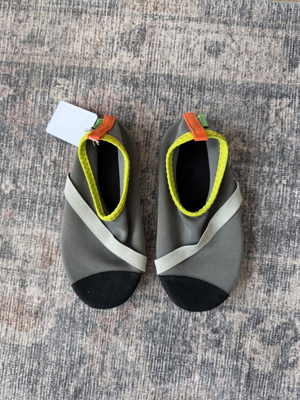FitKids Footwear Size 8-9 Grey &amp; Lime green