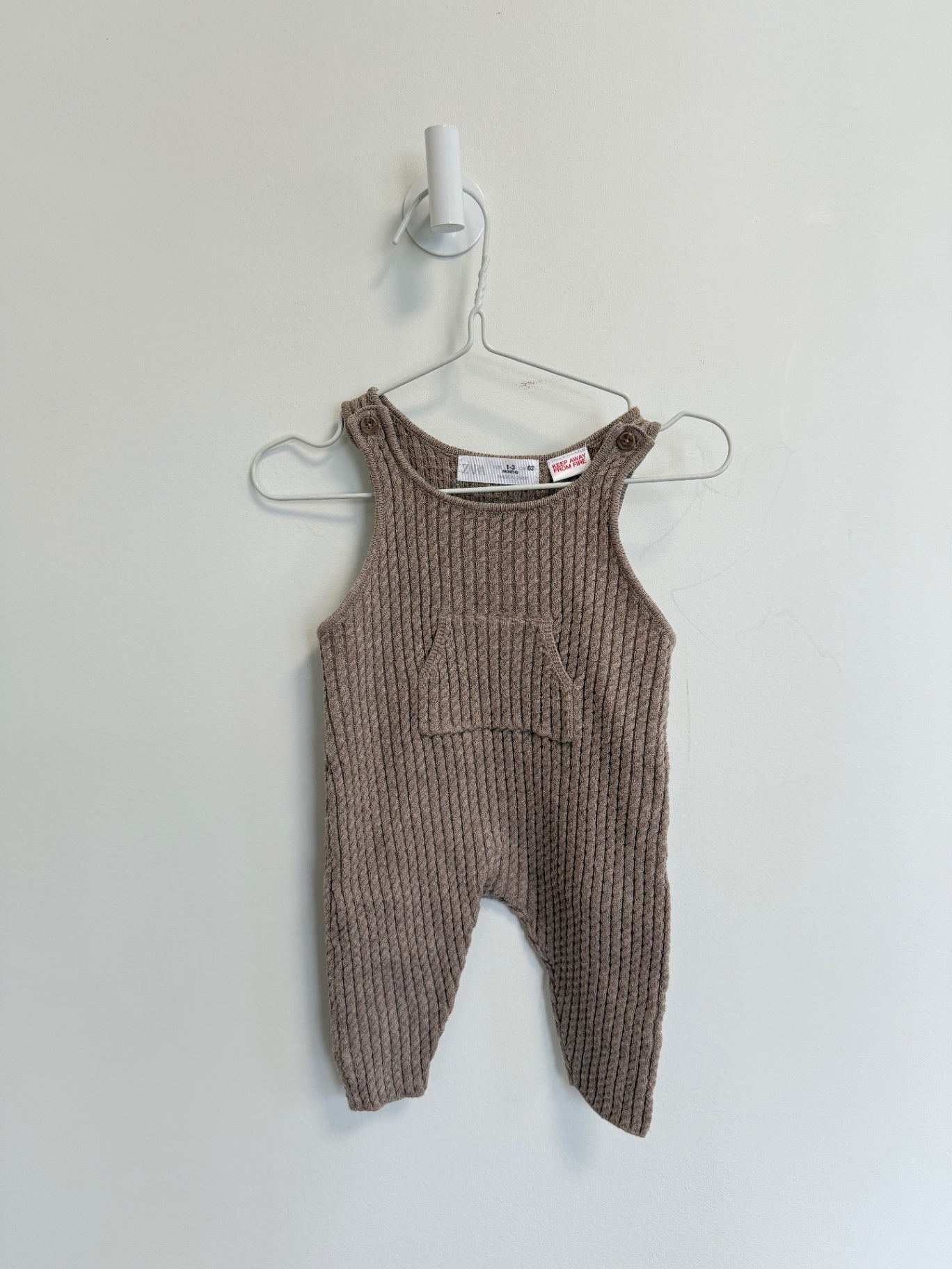 Zara Overalls 1-3 months Dark beige