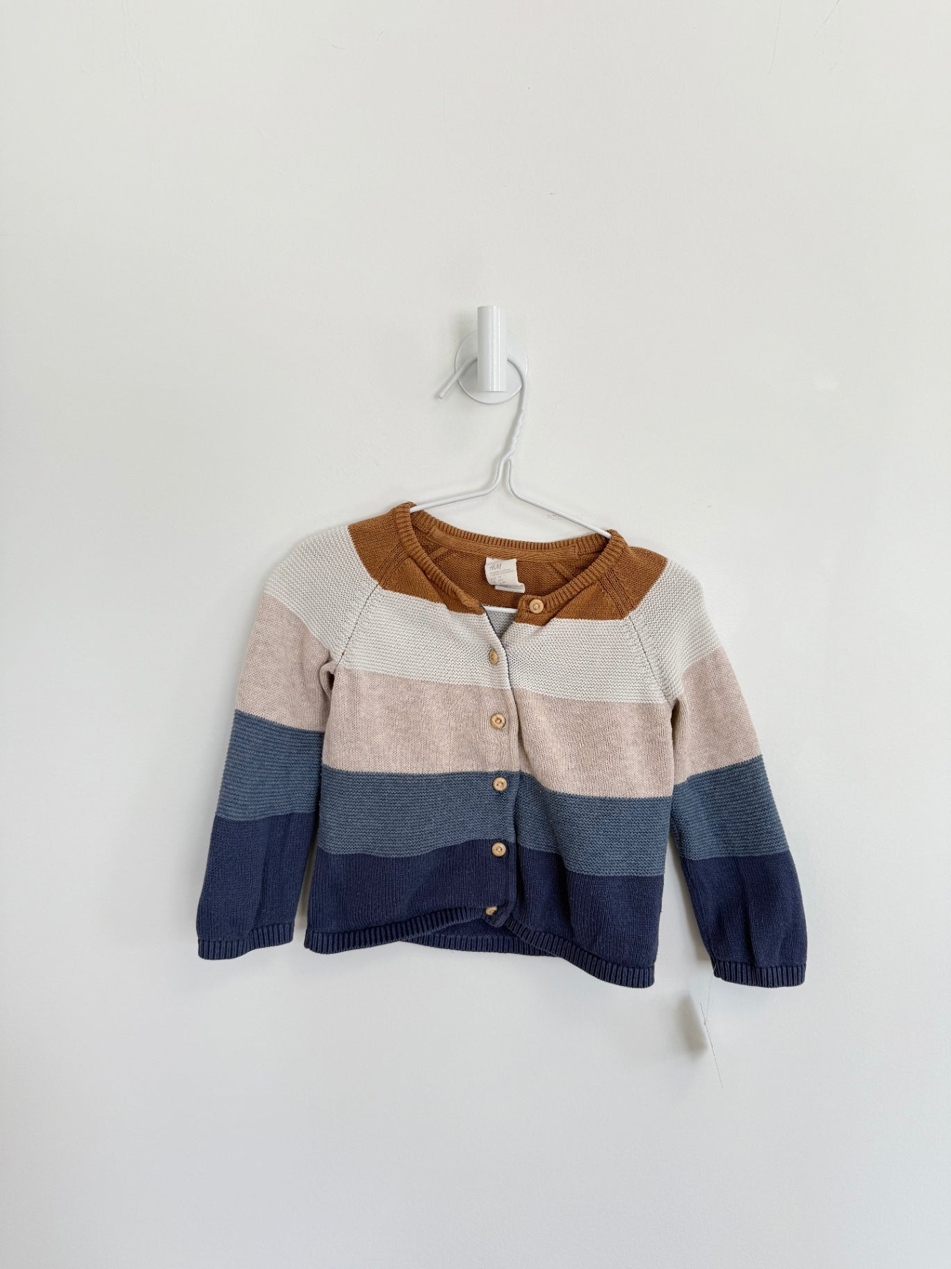 H&amp;M Cardigan 6-9 months beige/blue