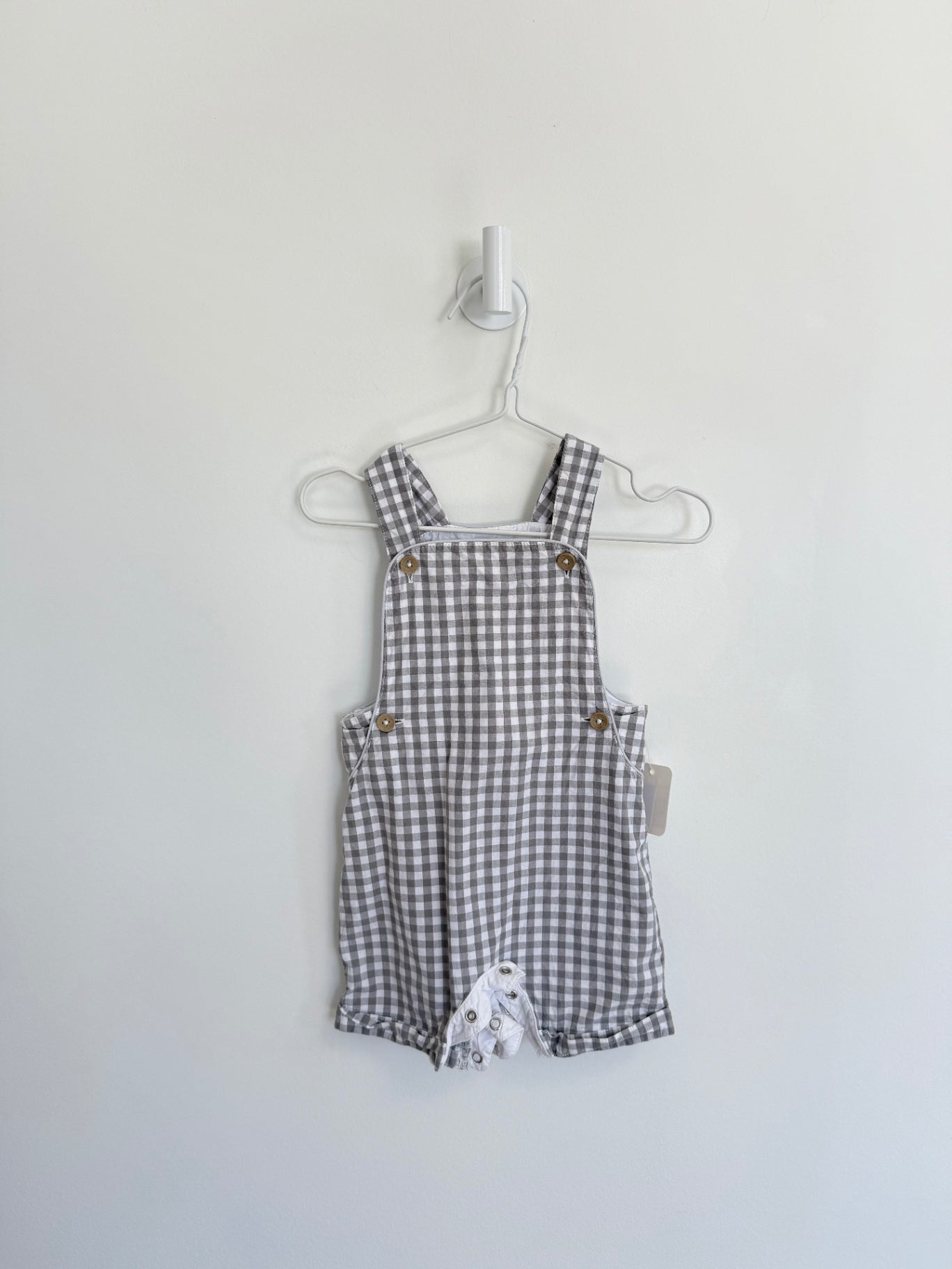 Unbranded Overalls 6-9 months Grey checkered