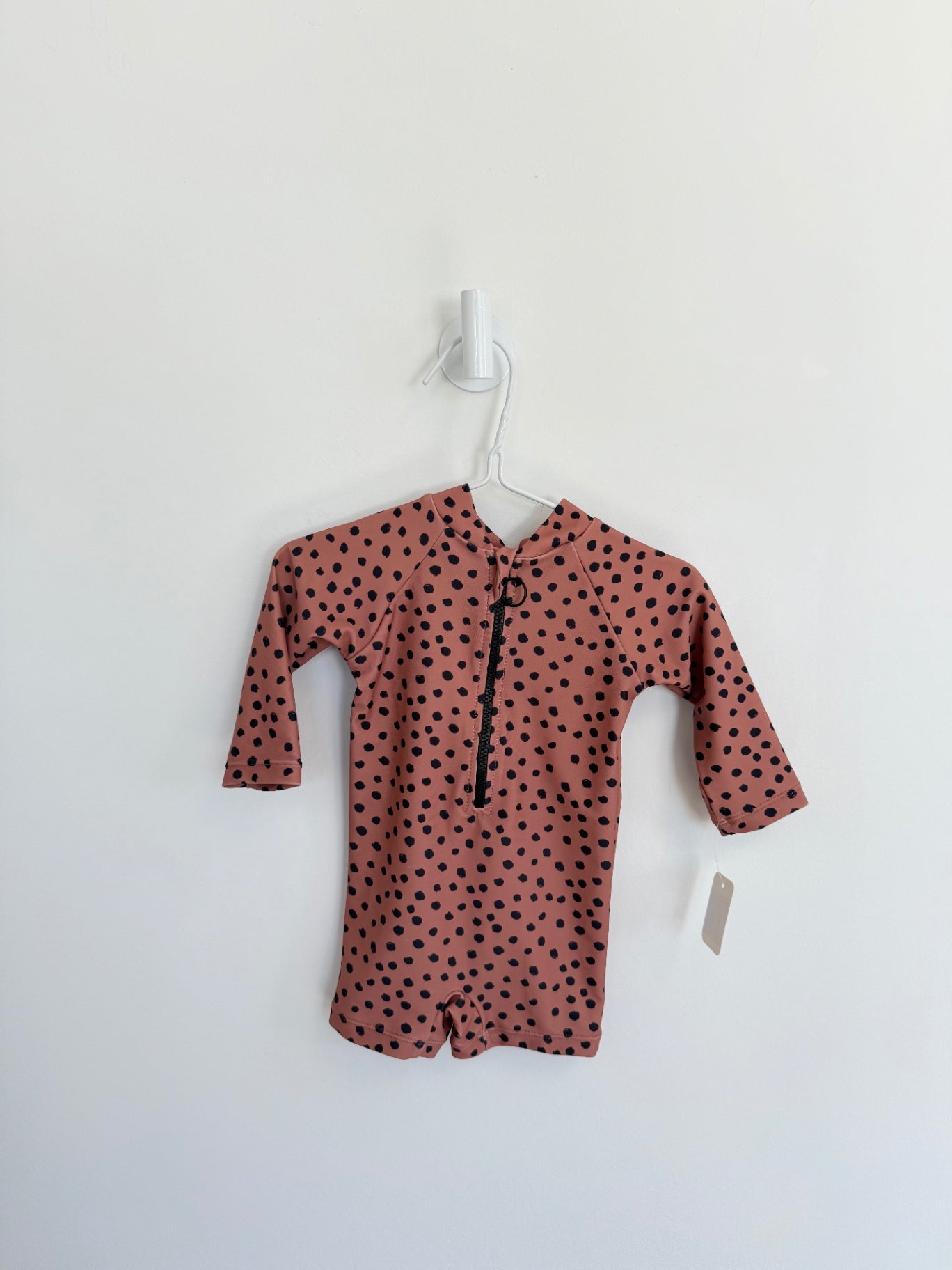 Currently Tyed Swimsuit 3 months Brown w/black polkadots