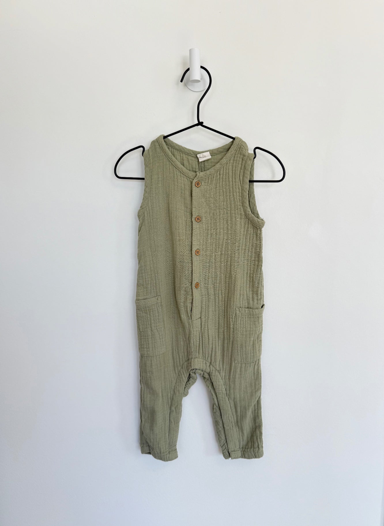H&amp;M Romper 9-12 months Sage