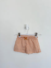 Zara Shorts 12-24 months checkered orange/white