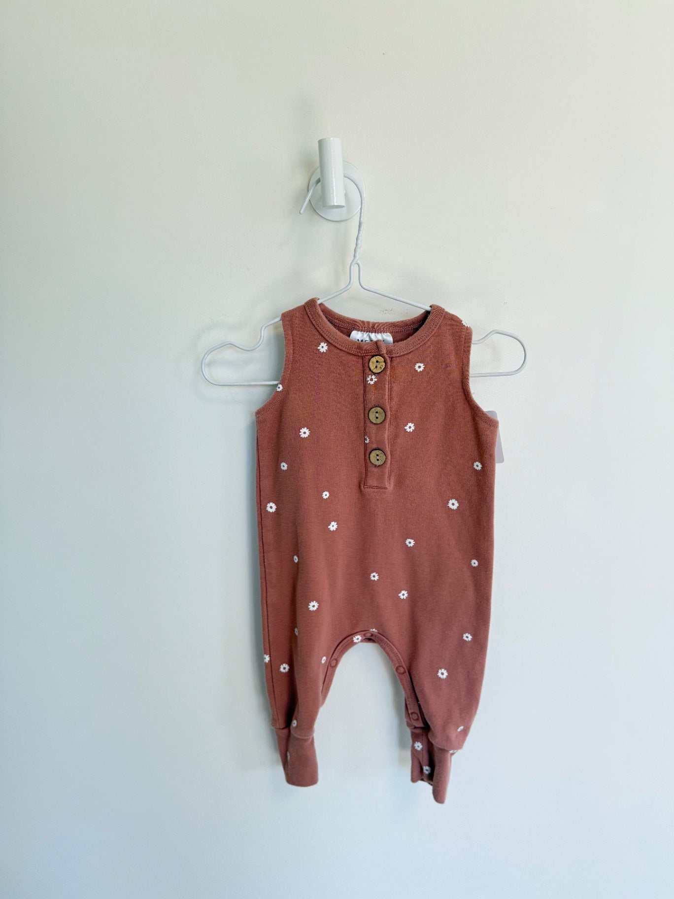 Mebie Baby Romper 0-3 months Mauve