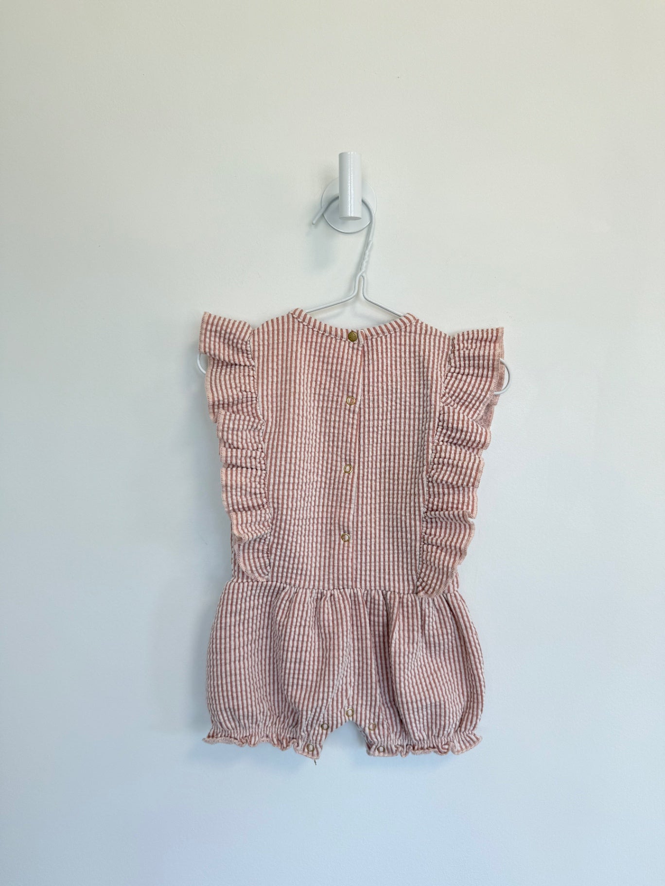 Noppies Romper 9-12 months Pink Stripe