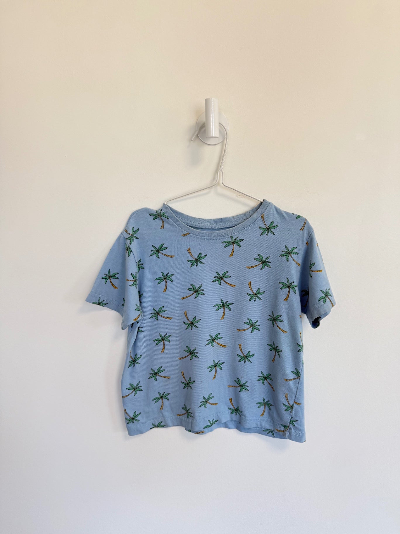 Primark T-Shirt 4-5 Years Blue, plam trees