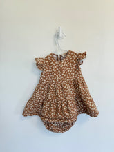 Quincy Mae Dress w/bloomers 12-18 months Tan w/flowers