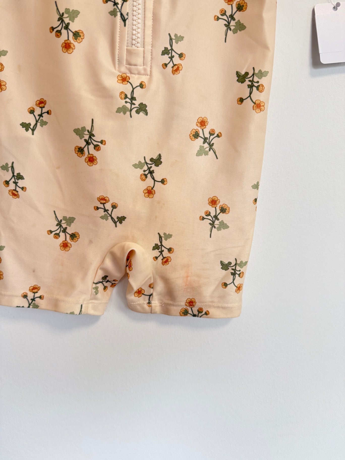 H&amp;M Bathing suit 9-12 months beige floral