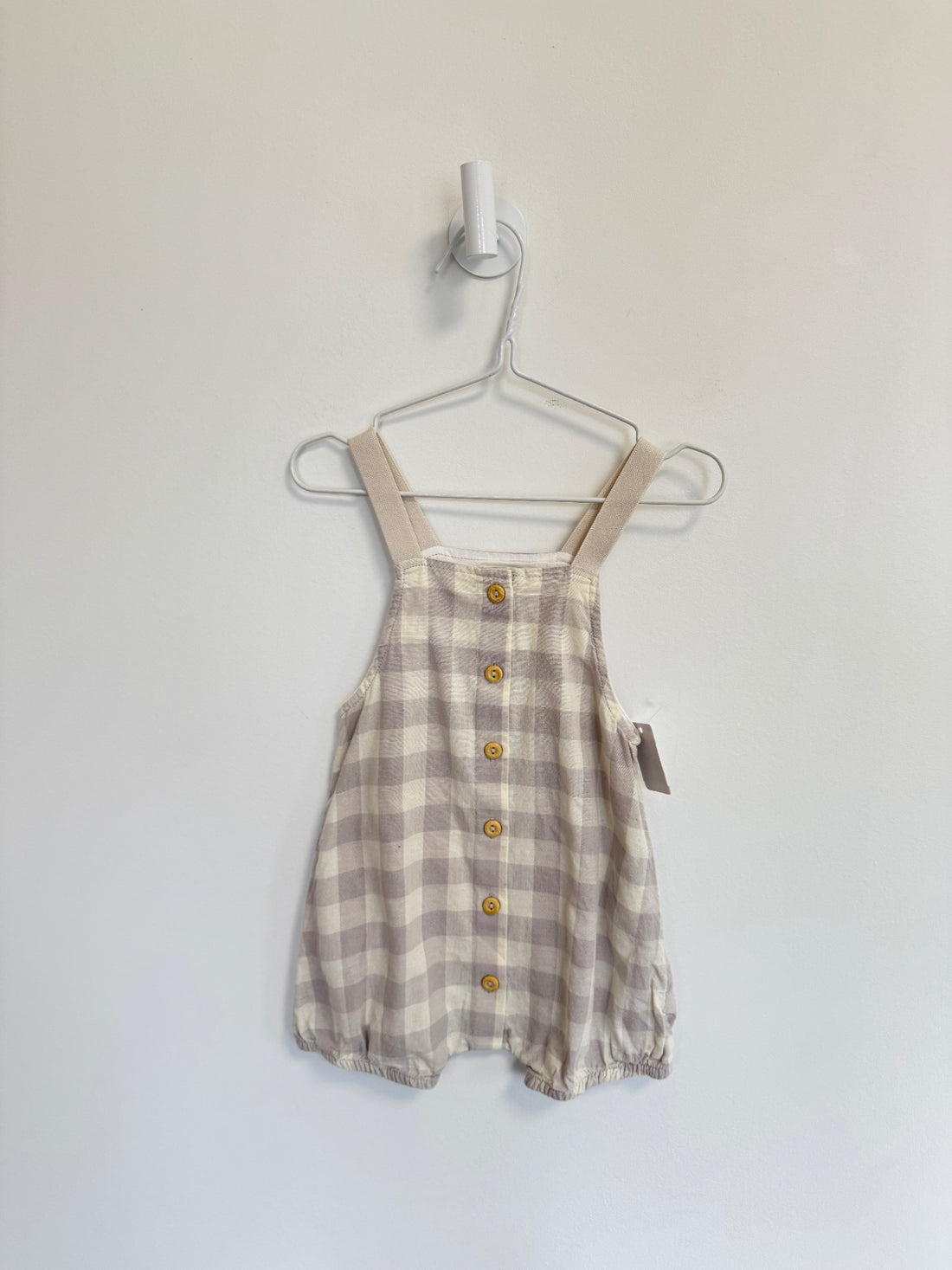 H&amp;M Overalls 2 piece set 9-12 months Neutral Check