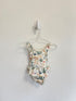 Little Planet Bathing suit 6 months Cream with palms and leaves