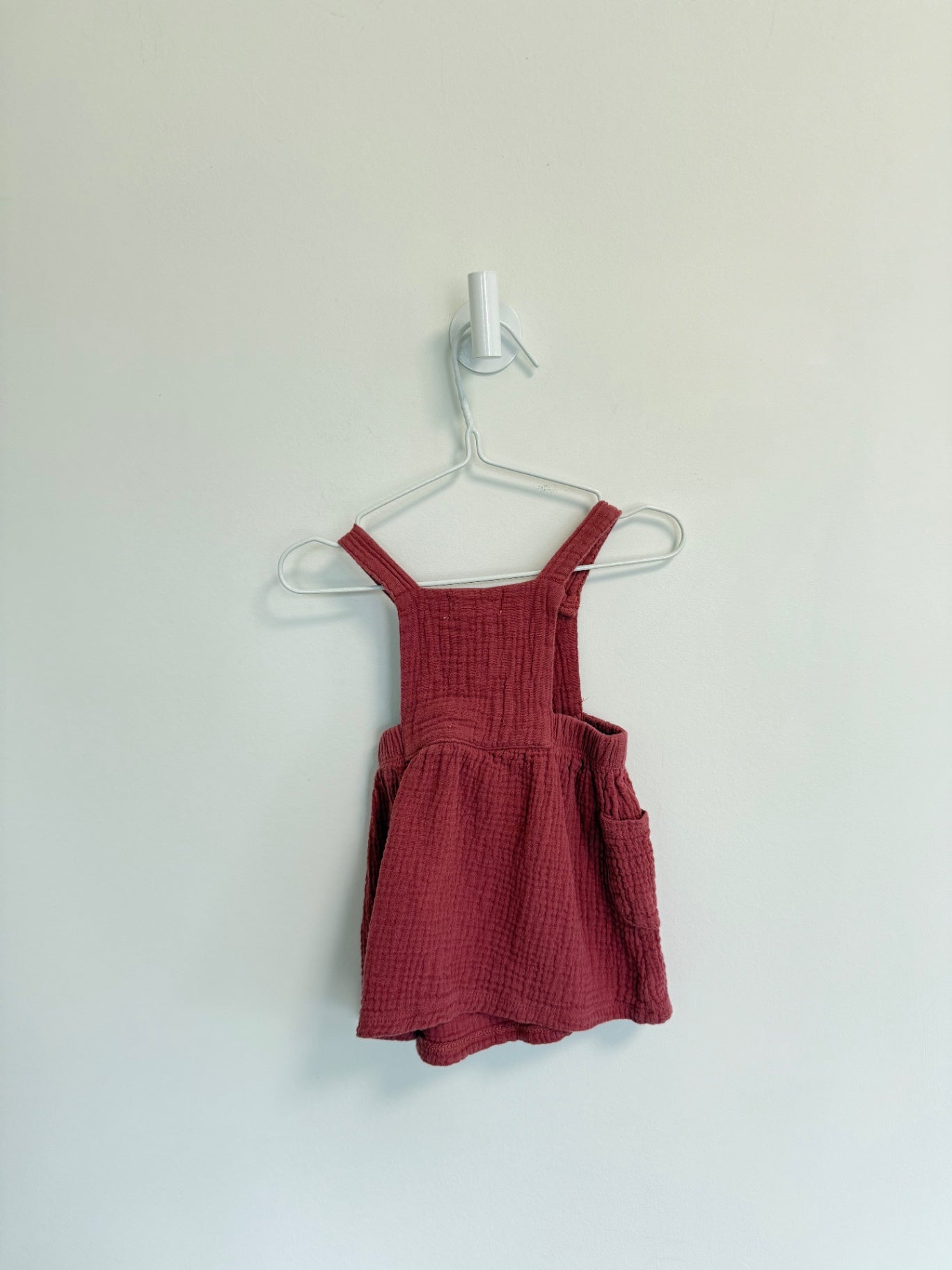 Rabbit + Bear Overalls- Skirt 6-9 months Magenta