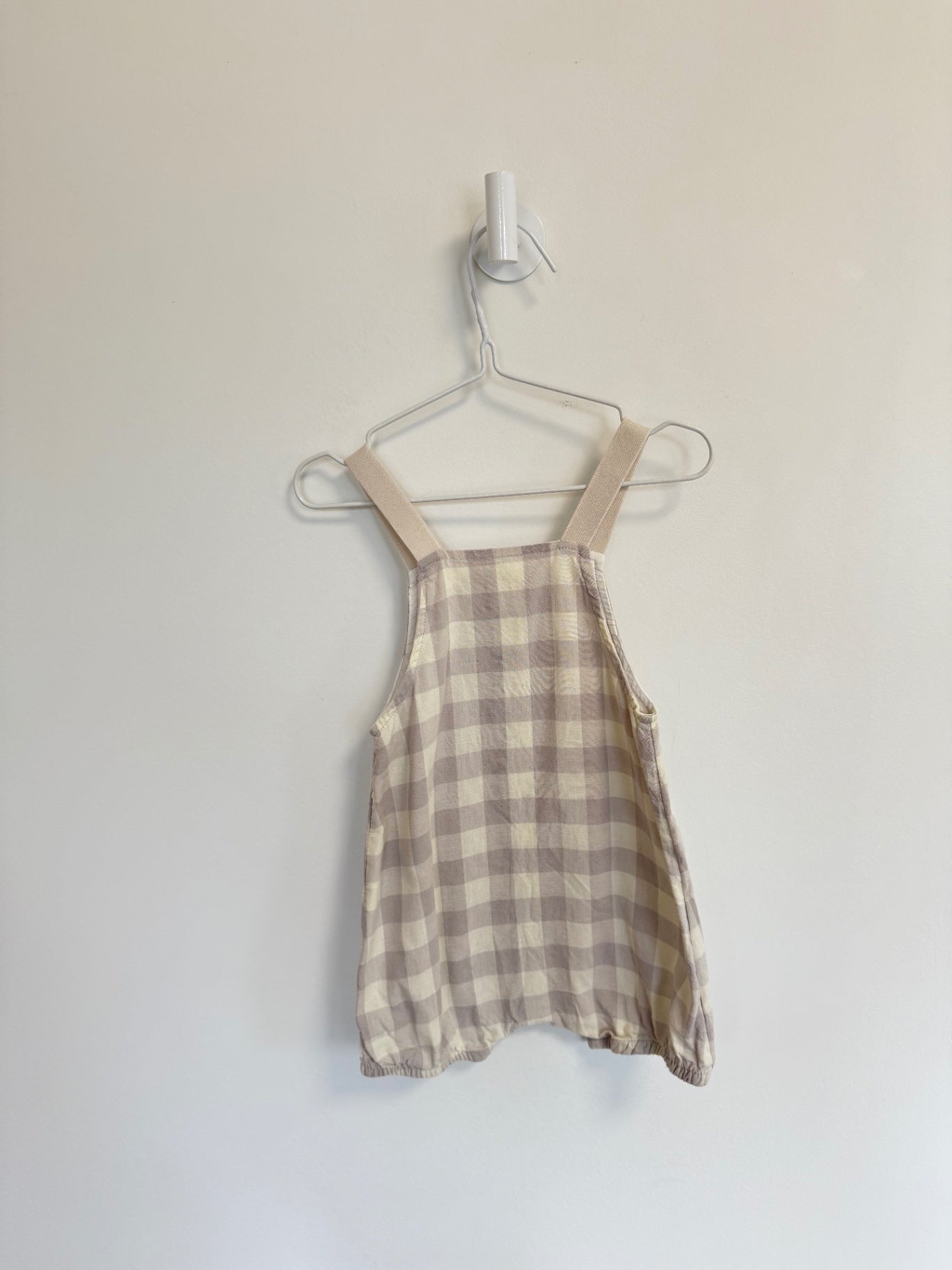 H&amp;M Overalls 2 piece set 9-12 months Neutral Check
