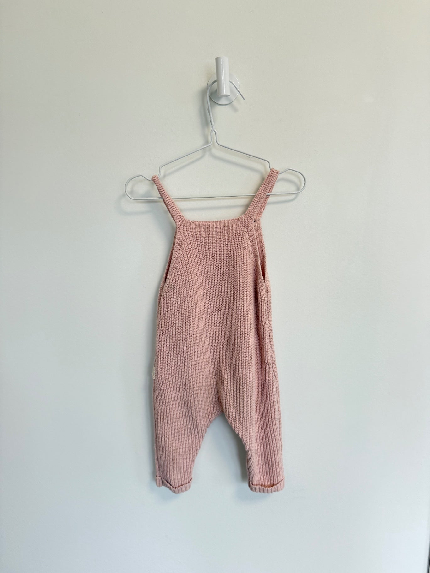 Rabbit + Bear Overalls 6-9 months Pink