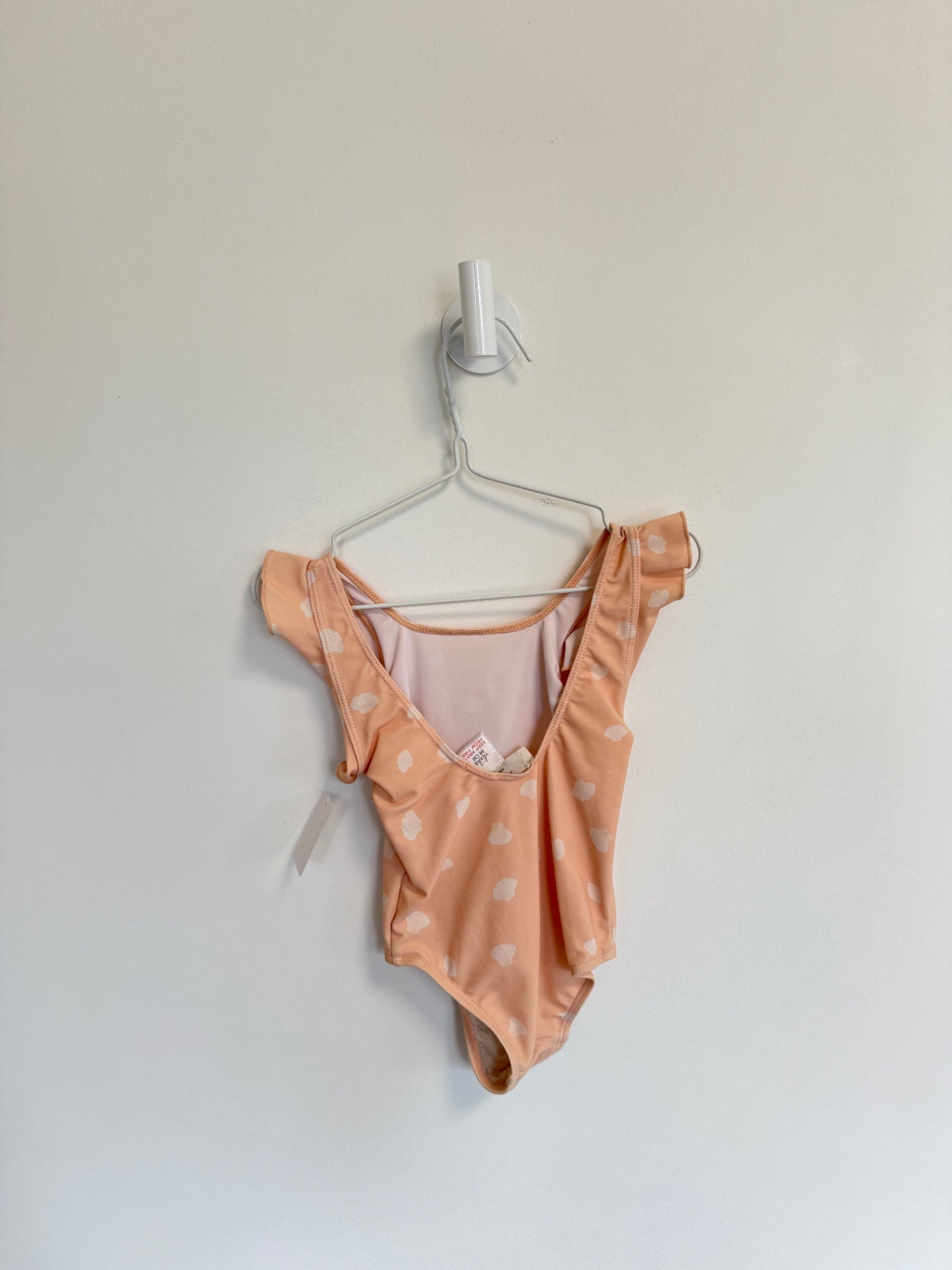 Zara Bathing suit 2-3 years Peachw/white dots