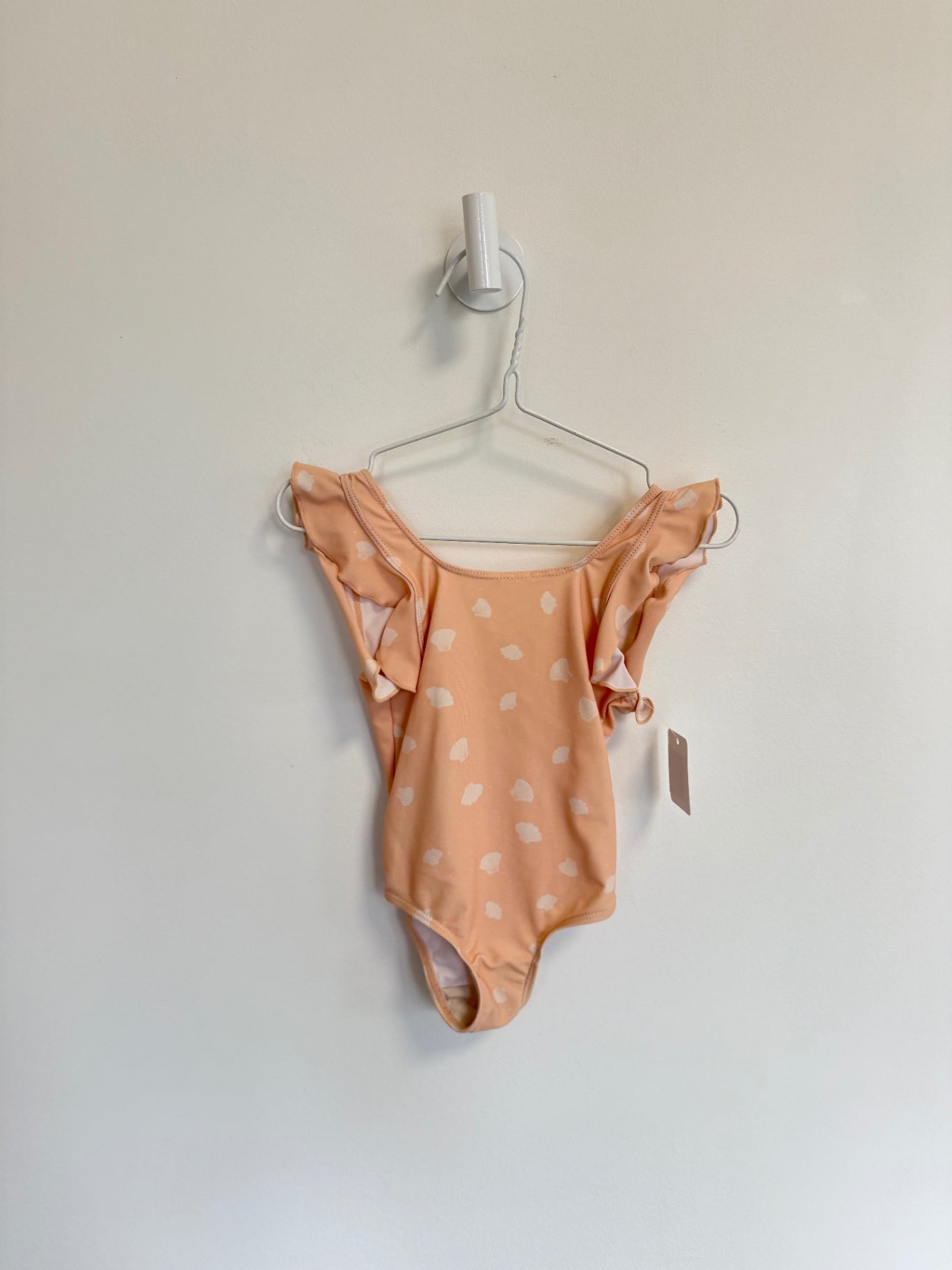 Zara Bathing suit 2-3 years Peachw/white dots