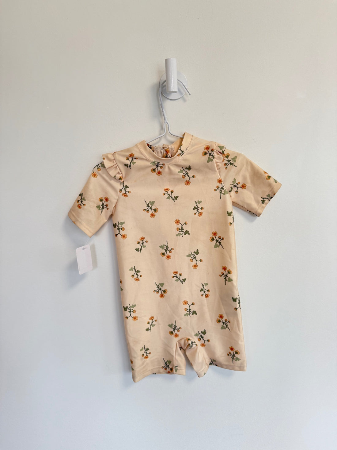 H&M Bathing suit 9-12 months beige floral