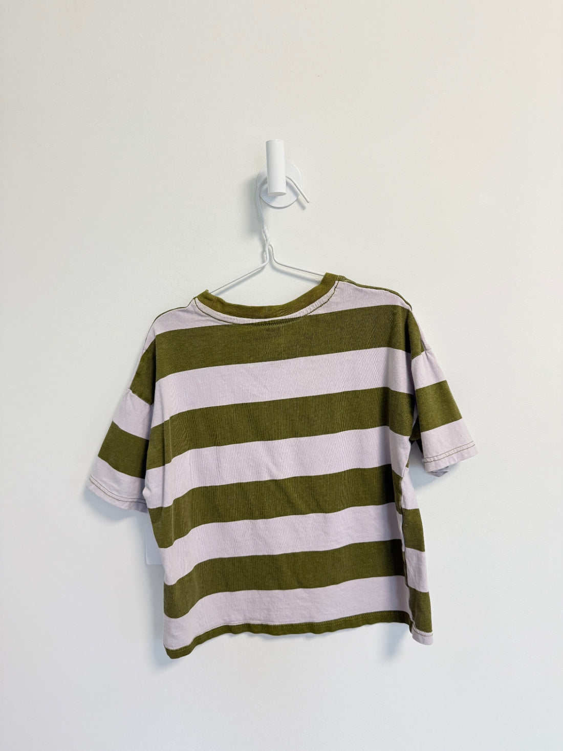 H&amp;M Play Bundle T-Shirt 4-5 years Olive and Grey stripes