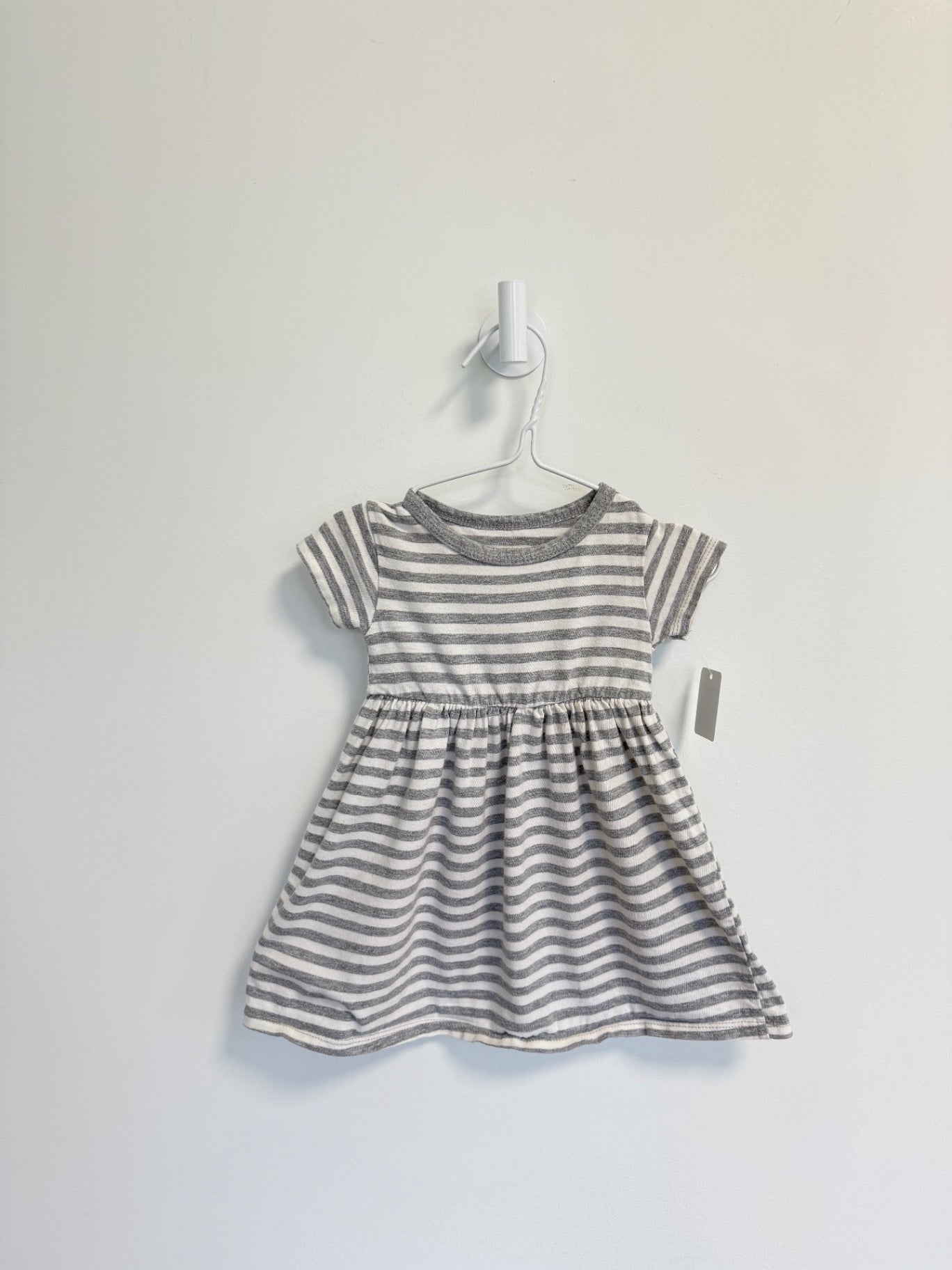 Mini Mioche Dress 3-6 months Grey/White stripe