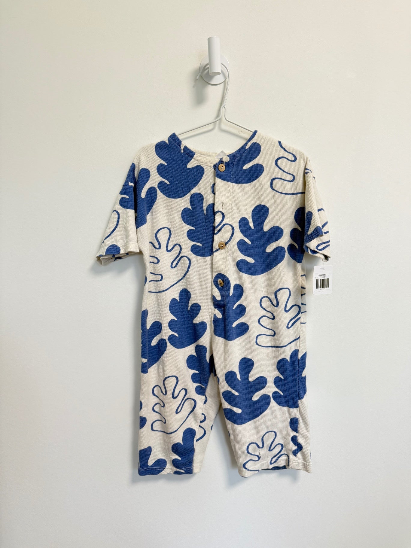 Zara Romper 18-24 months White/Blue