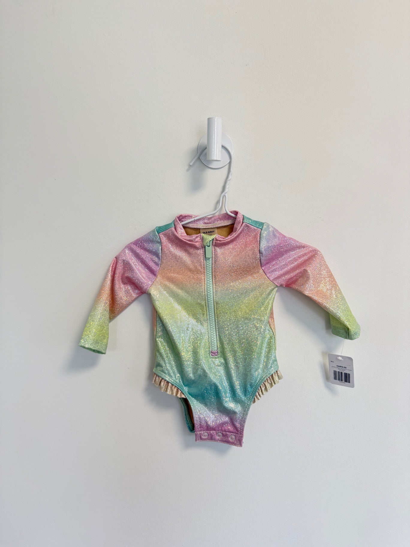 Old Navy Bathing suit 0-3 months Rainbow Sparkle