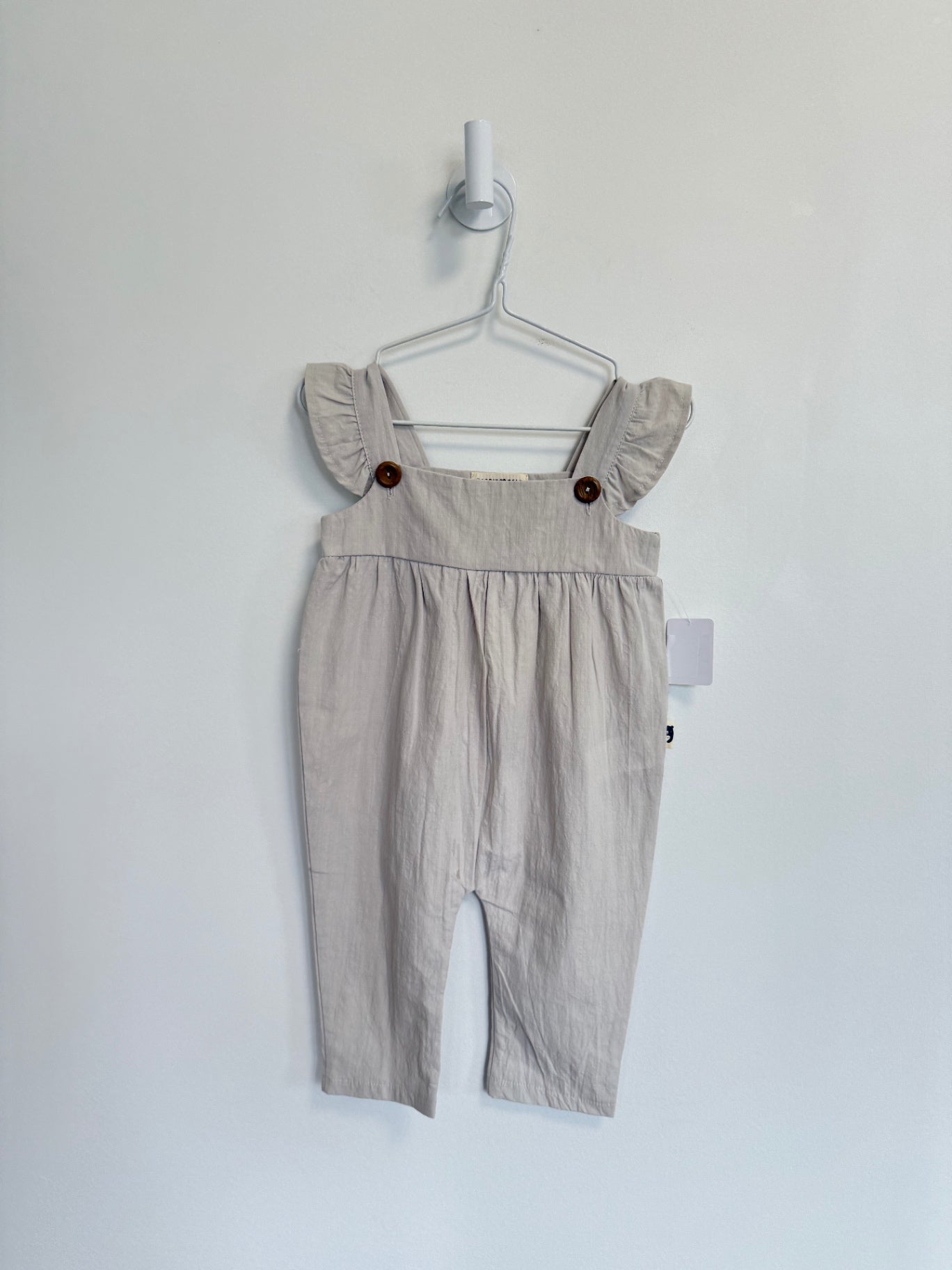 Rabbit + Bear Romper 6-9 months Grey
