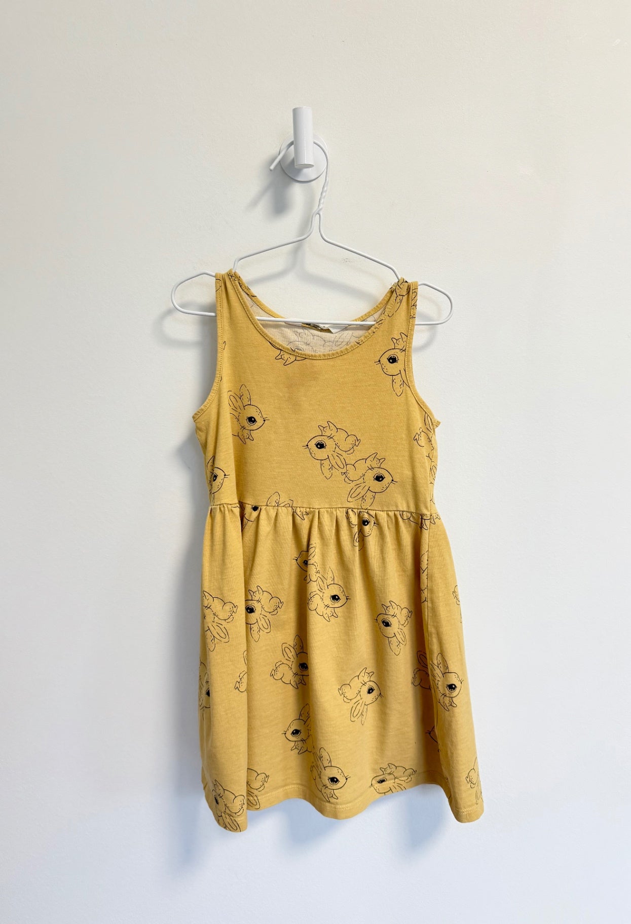 H&amp;M Play Bundle Dress 4-6 years Yellow w..bunnies