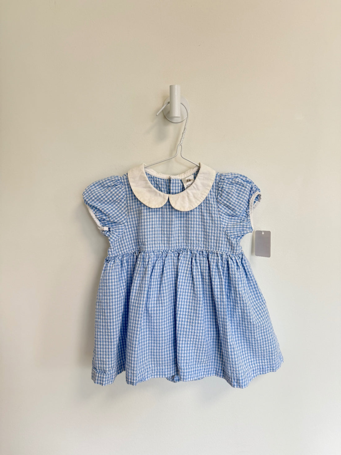 H&amp;M Dress 6-9 months Blue/White checkered