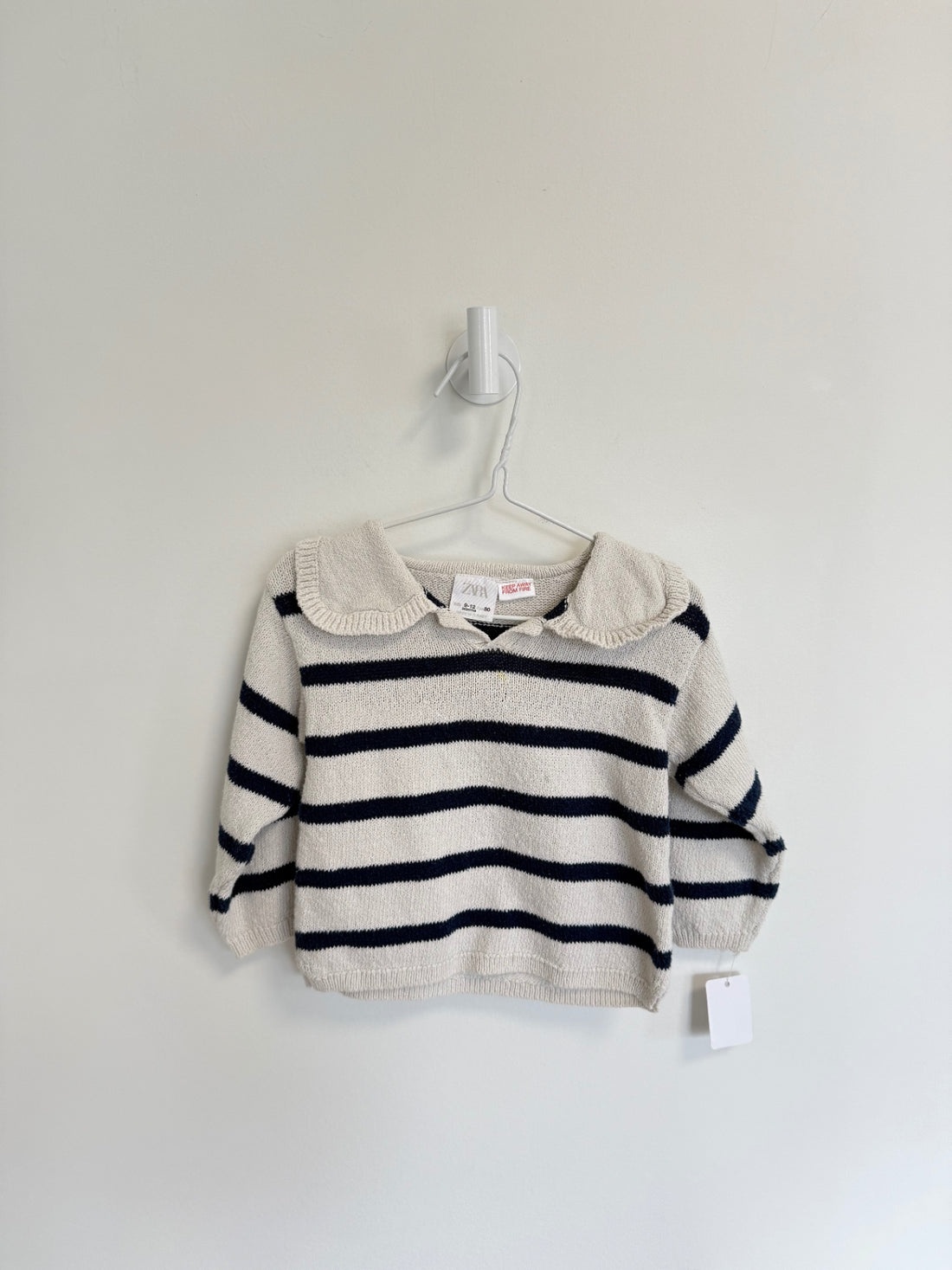 Zara Play Bundle Sweater 9-12 months Cream/Navy stripes