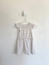Nordstrom Romper Newborn White/Sage stripe
