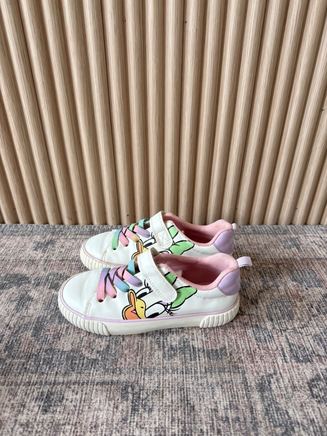 Disney Shoes 11 White, pink, green, purple, yellow